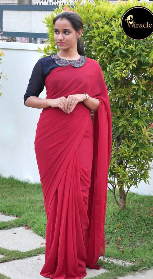 Maroon Saree MRS102